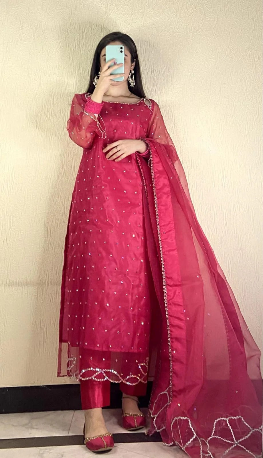 Crimson Red Luxury Formal Dress – Elvora Collection